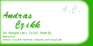 andras czikk business card